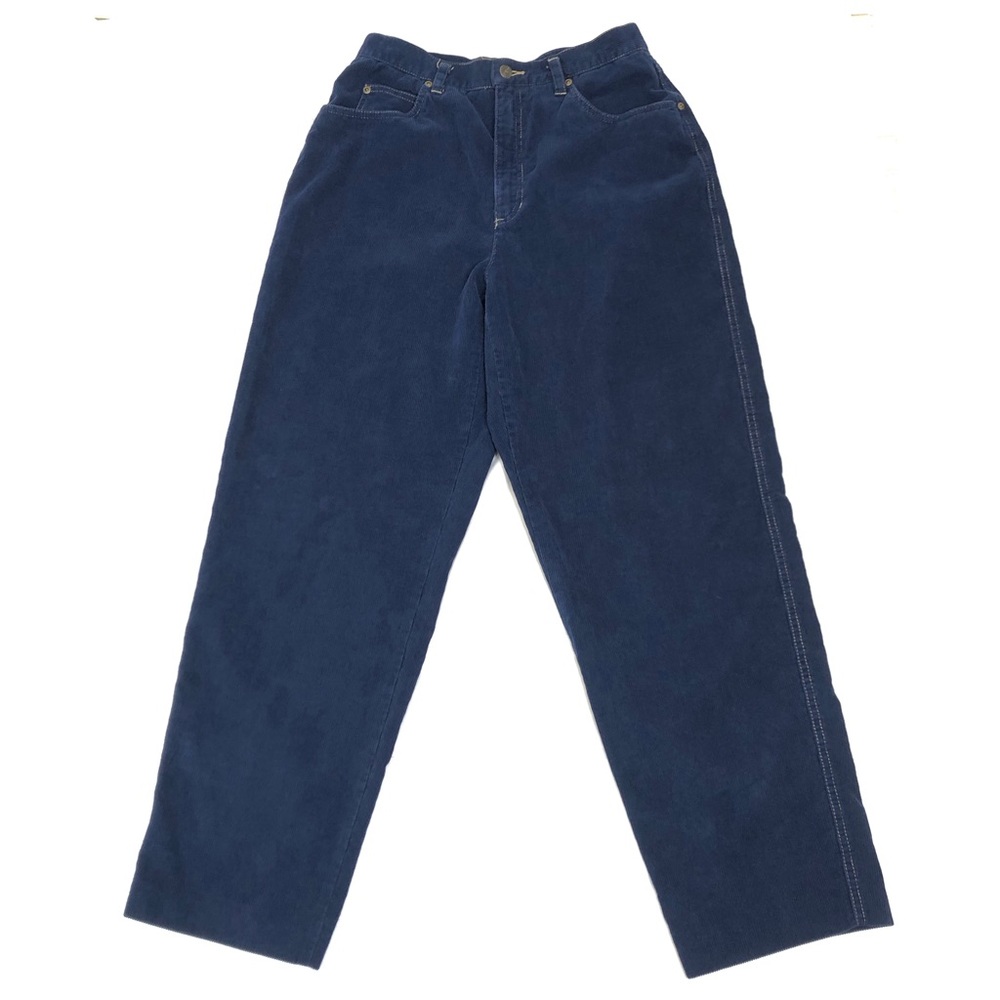 Vintage Liz Claiborne Lizwear High Waist Blue Corduroy Mom Denim Jeans Size 12